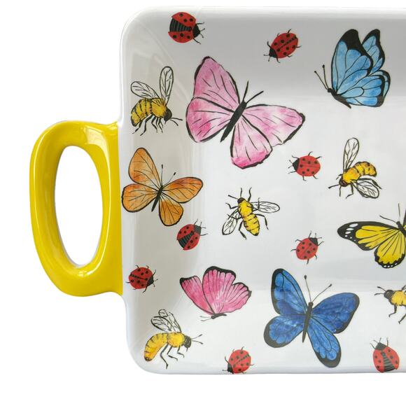 SPRING GATHERINGS Spring Pop of Color Butterflies Melamine Serving Tray 18x6 NEW - Picture 3 of 13